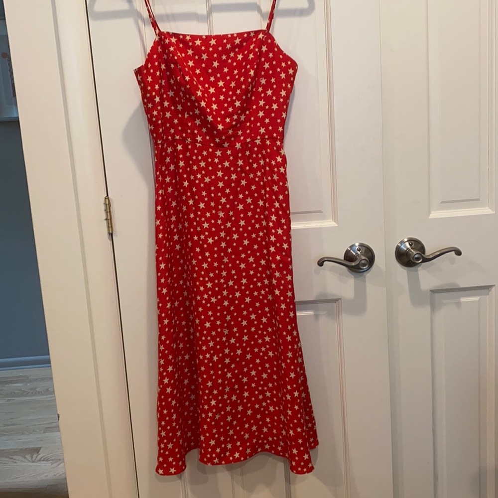 HVN Nora dress, red star print, size 4